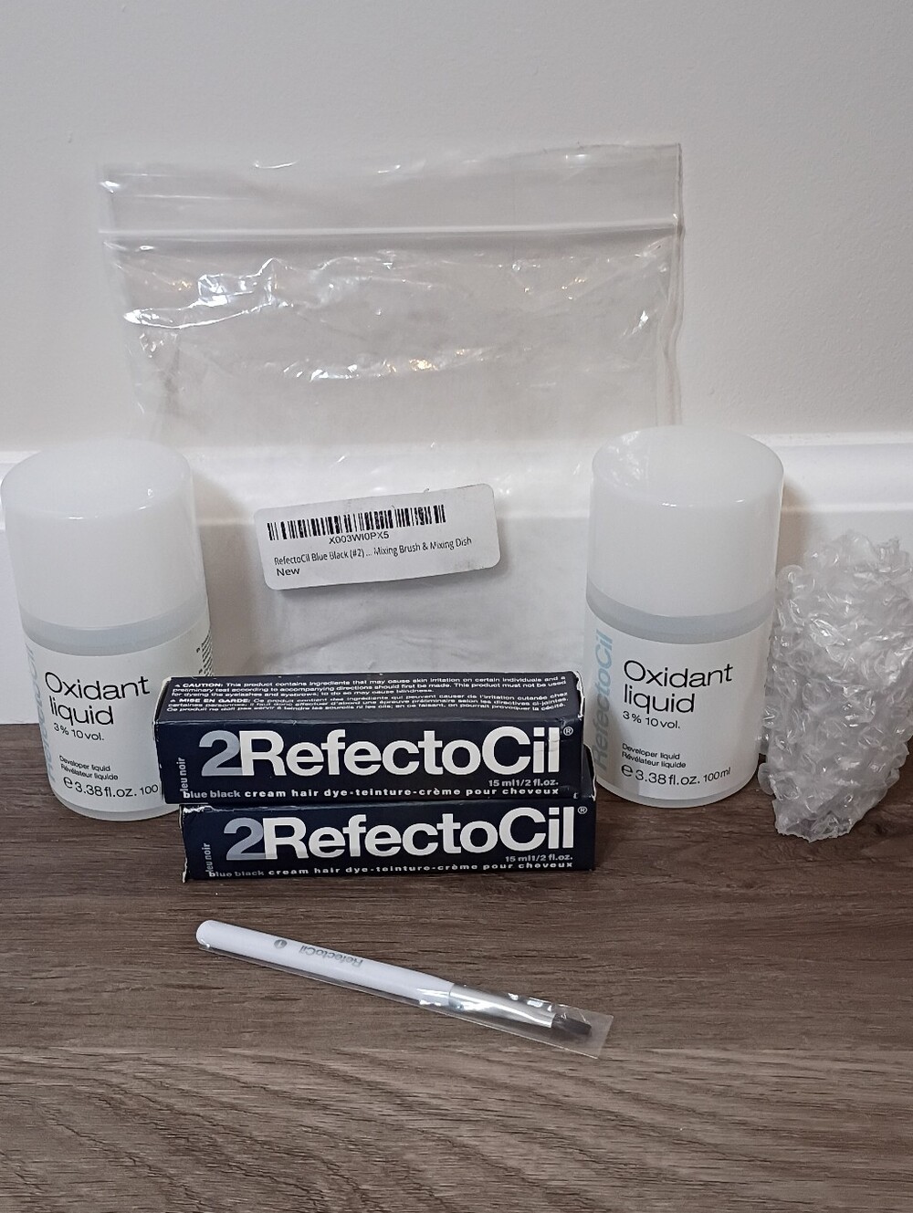 New RefectoCil Blue Black Eye Brow Dye Kit 2 Dye Tubes 2 Oxidant Liquid Bowl - Picture 2 of 4